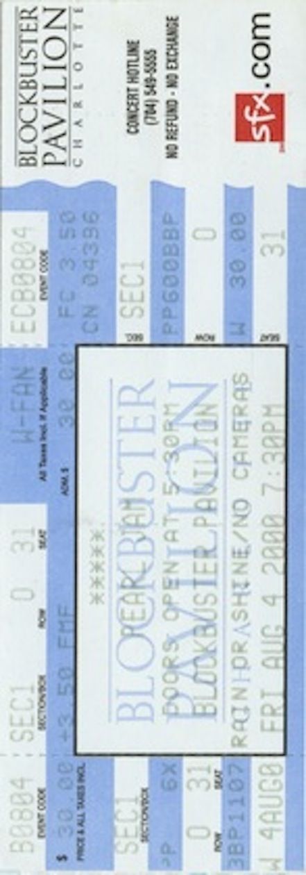 Pearl Jam - Charlotte, North Carolina, Charlotte - 2000